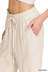 Beatnik Linen Pants (natural) - GEORGE-MARY'S