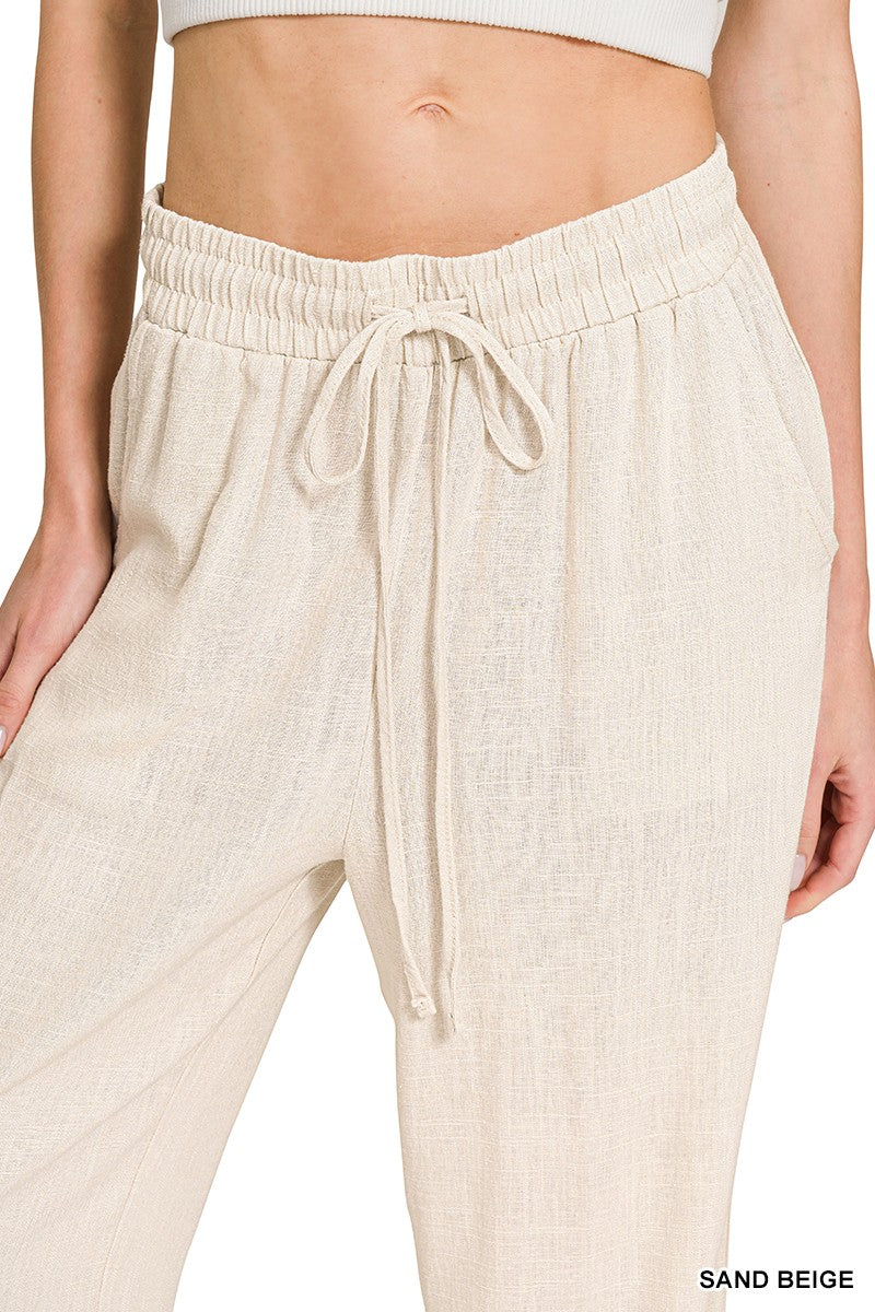 Beatnik Linen Pants (natural) - GEORGE-MARY'S