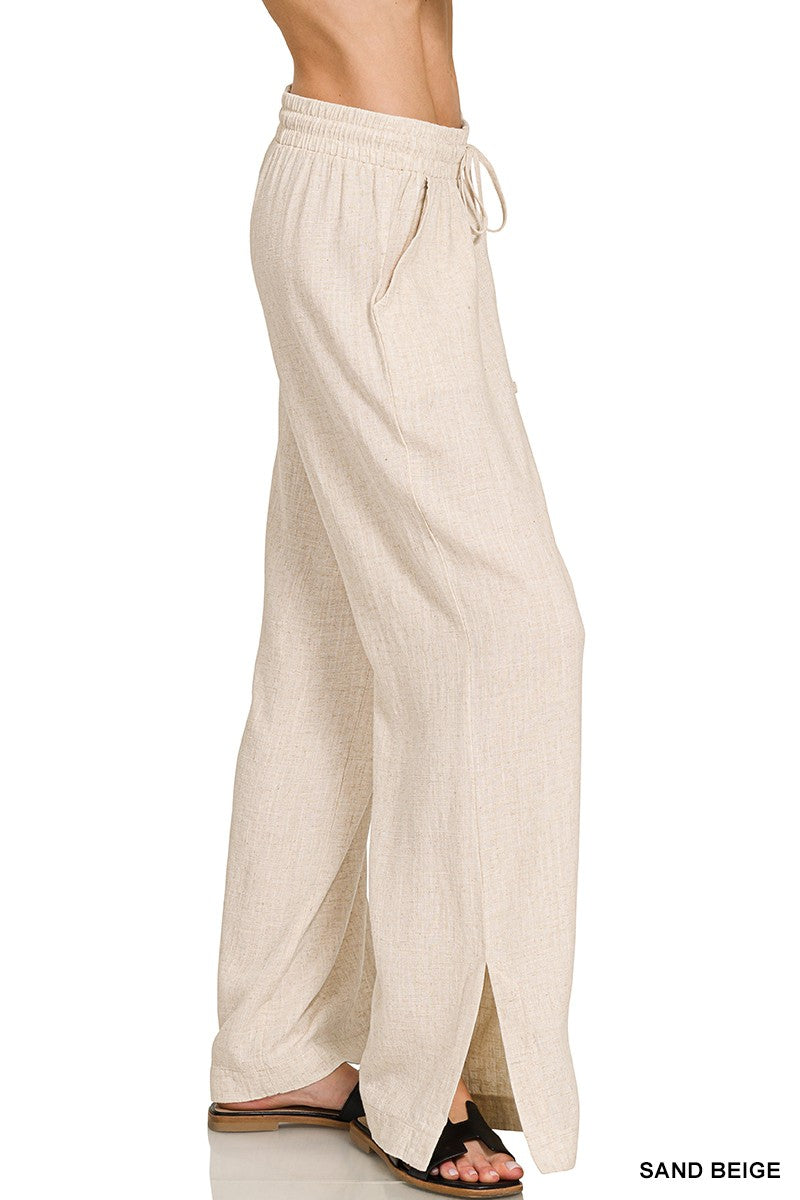 Beatnik Linen Pants (natural) - GEORGE-MARY'S
