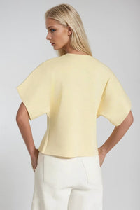 Metal Button Cardigan (butter)