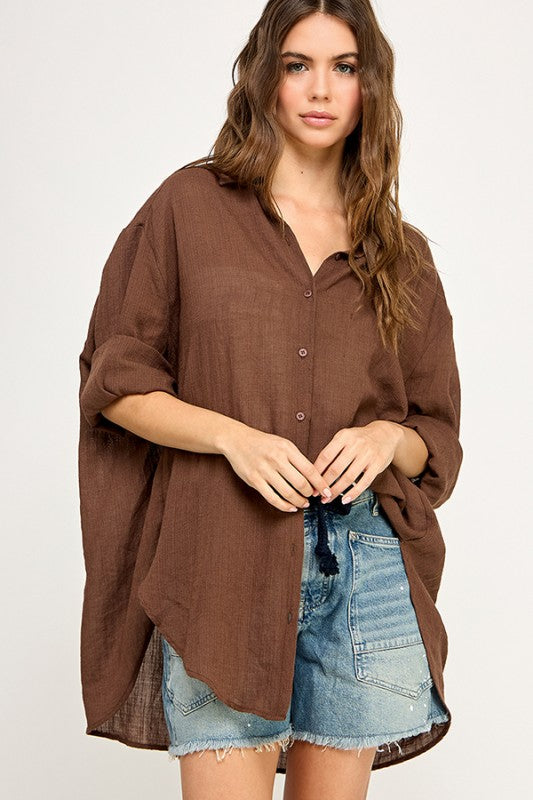 Daydream Button-Down (chocolate)
