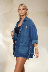 Denim Side Tie Jacket