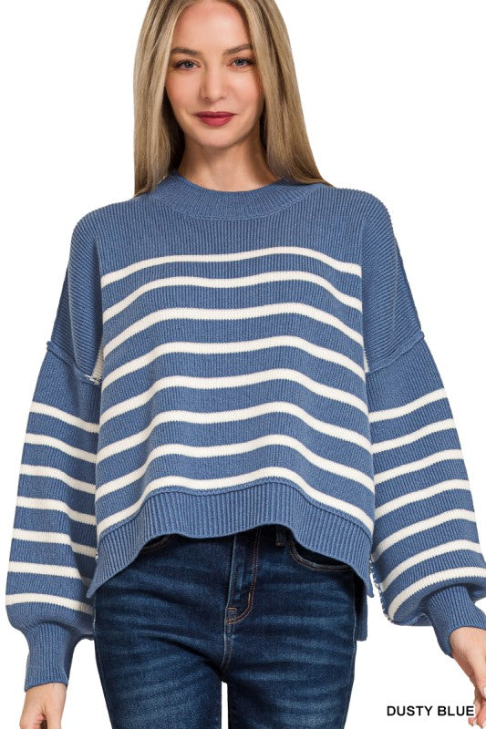 The Patton Sweater (dusty blue)