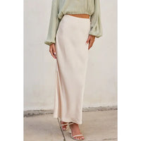 Cream Satin Skirt