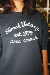 French Vintage Graphic Sweatshirt