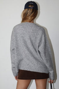 Embroidered Duck Sweater (grey)