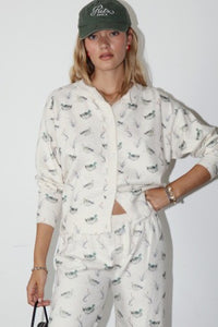 Duck Print Cardigan (cream)