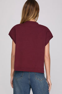 Diamond Pattern Vest (maroon)
