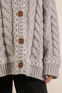 Charley Cable Cardigan (grey)