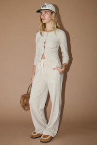 Cabo Striped Lounge Pants (cream)