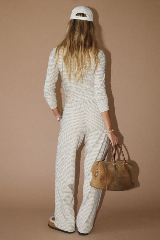 Cabo Striped Lounge Pants (cream)