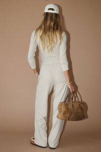 Cabo Striped Lounge Cardigan (cream)