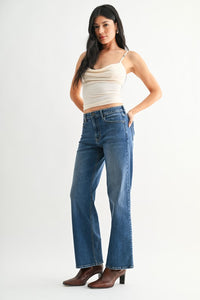 Highrise Straight Leg Denim (dark)