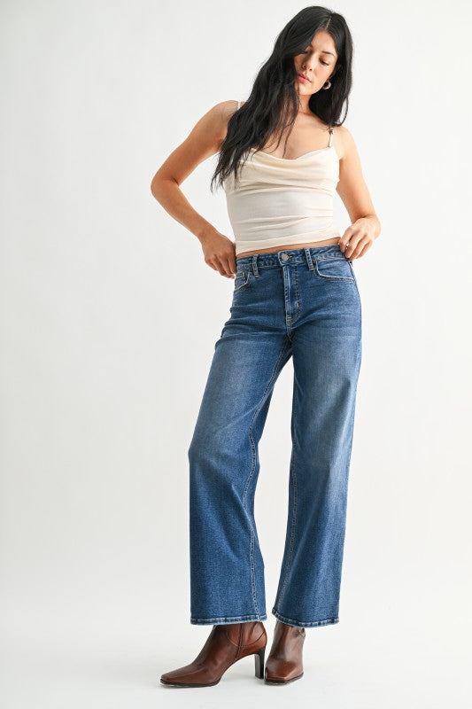 Highrise Straight Leg Denim (dark)