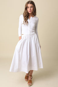 Portia Maxi Skirt (white)