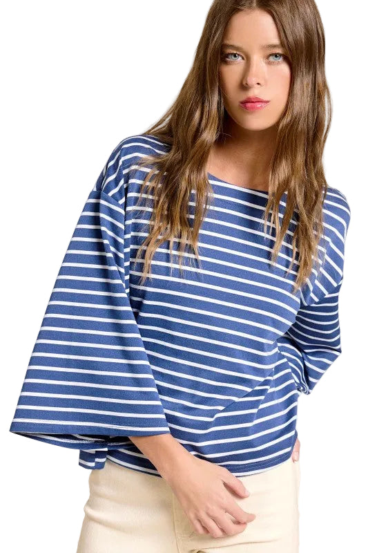 High Tides Boxy Tee (denim) - GEORGE-MARY'S