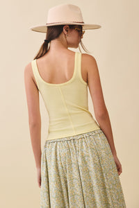 Button Pointelle Cami (butter) - GEORGE-MARY'S