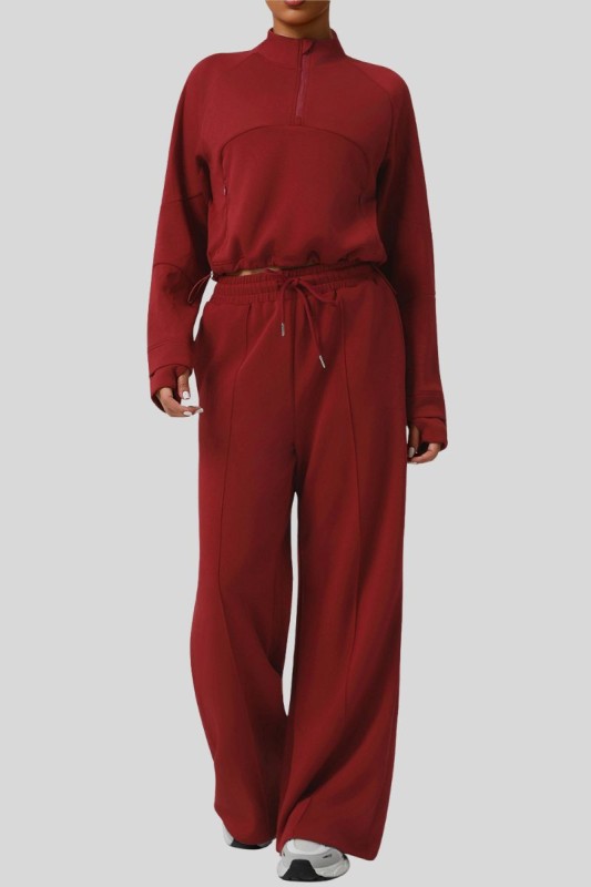 Harper Half Zip Sweatshirt (red)