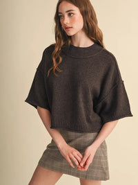Parks Boxy Knit Sweater (espresso)