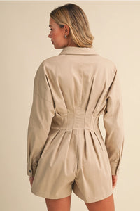 Sanders Pleated Romper