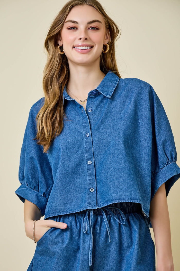 Denim Courier Shorts - GEORGE-MARY'S