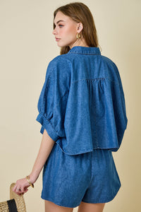 Denim Courier Shorts - GEORGE-MARY'S