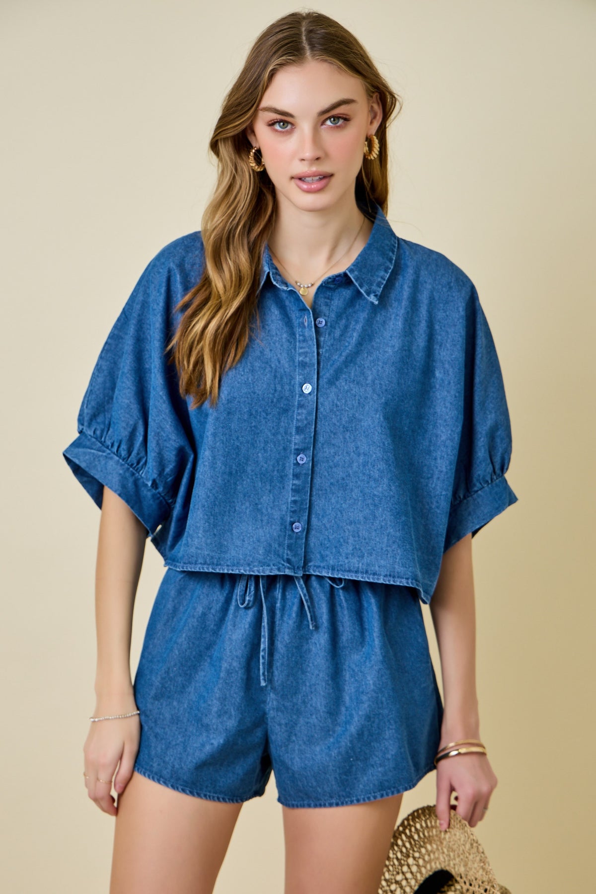 Denim Courier Shorts - GEORGE-MARY'S