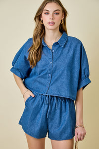Denim Courier Shorts - GEORGE-MARY'S