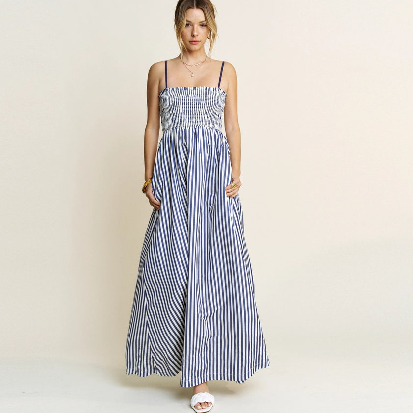 Striped Maxi Dress (blue)