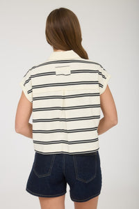 Collared Cropped Rugby Tee - GEORGE-MARY'S