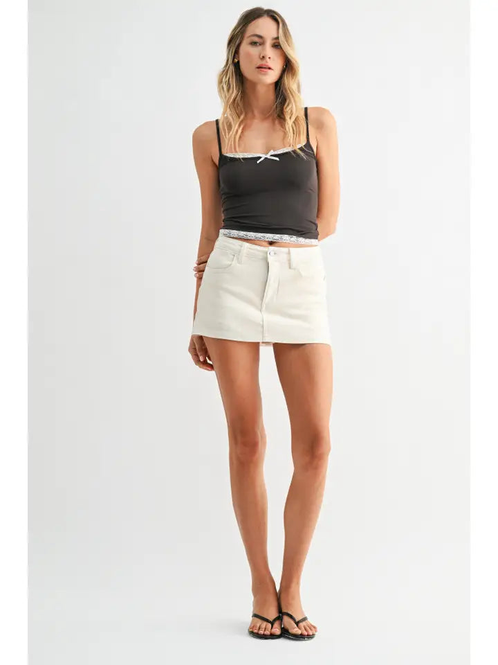Rodeo Denim Skort (ecru)