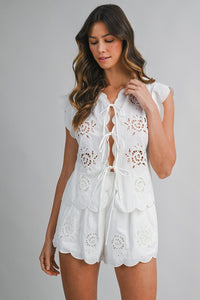 Carly Eyelet Shorts - GEORGE-MARY'S