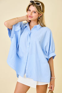 Courier Textured Blouse (blue)