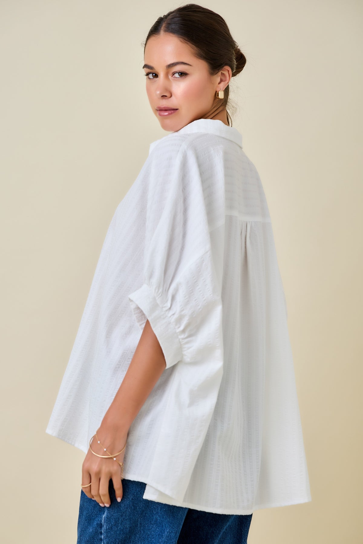 Courier Textured Blouse (white)