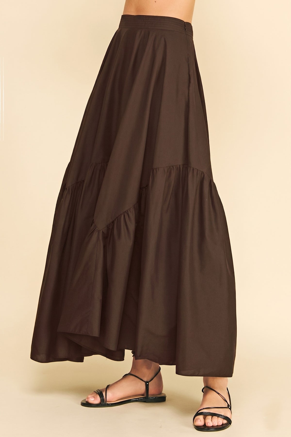 The Wells Maxi Skirt (chocoate) - GEORGE-MARY'S