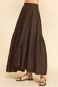 The Wells Maxi Skirt (chocoate) - GEORGE-MARY'S