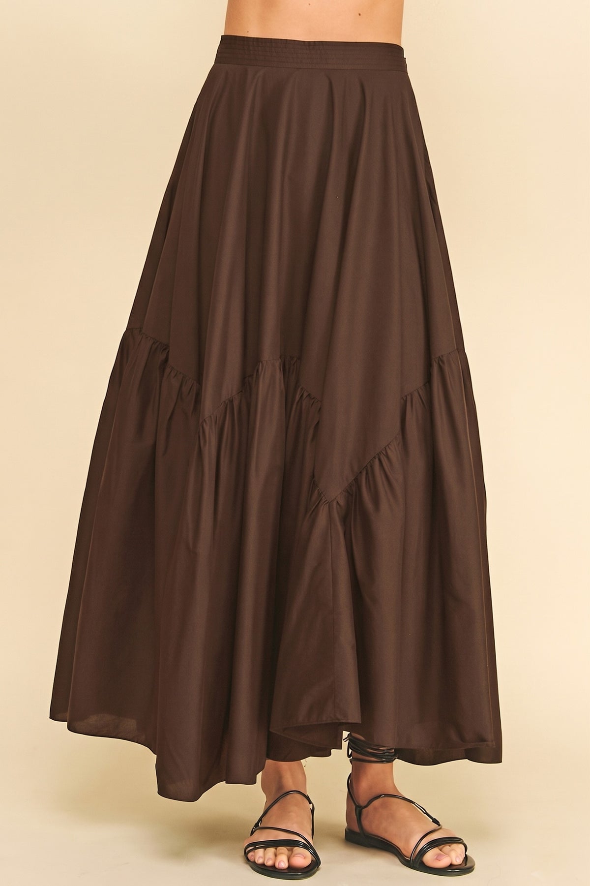 The Wells Maxi Skirt (chocoate) - GEORGE-MARY'S