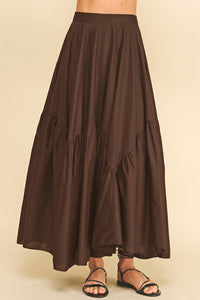The Wells Maxi Skirt (chocoate) - GEORGE-MARY'S