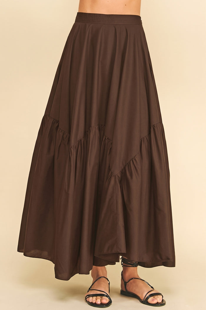 The Wells Maxi Skirt (chocoate) - GEORGE-MARY'S
