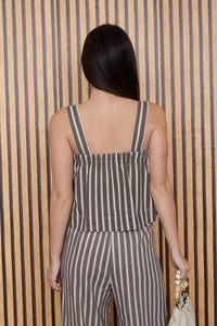 Aaron Striped Top (choco) - GEORGE-MARY'S