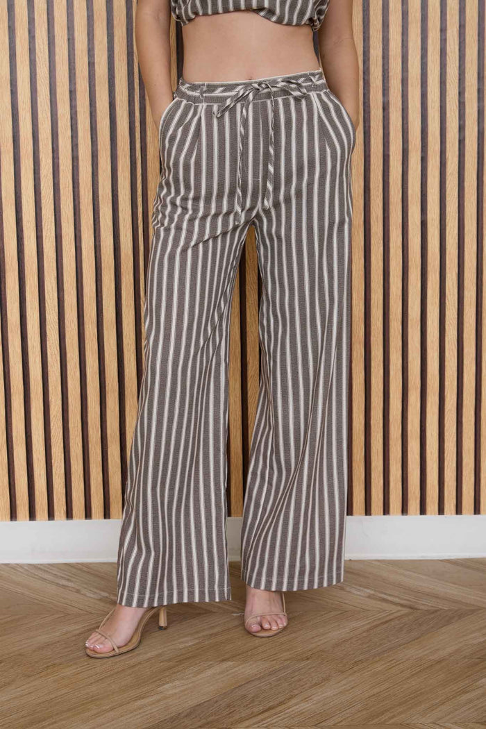 Aaron Striped Pants (choco) - GEORGE-MARY'S
