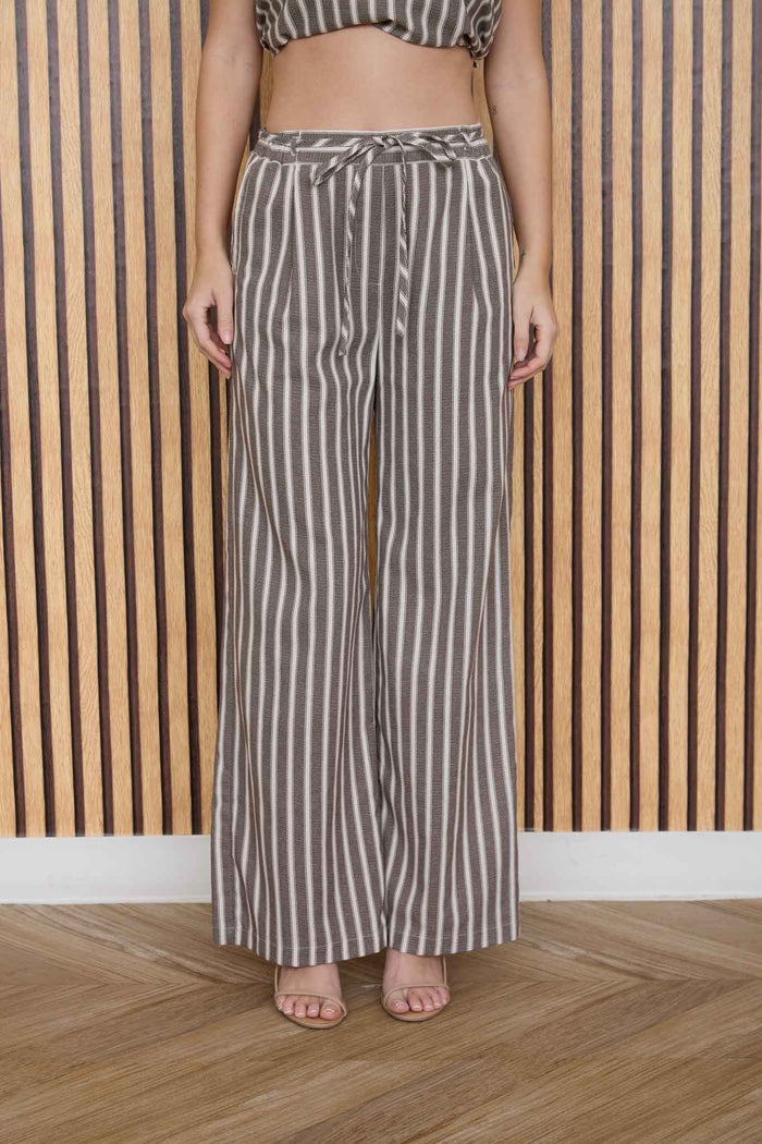 Aaron Striped Pants (choco) - GEORGE-MARY'S