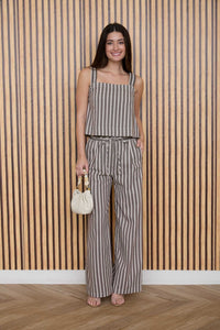 Aaron Striped Pants (choco) - GEORGE-MARY'S