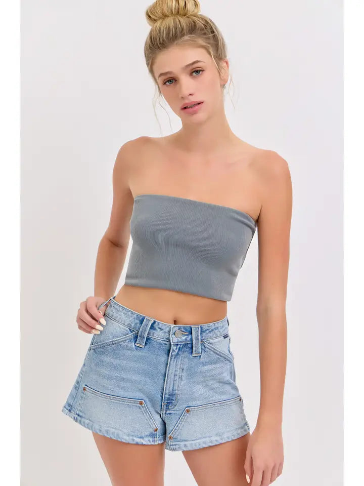 High Rise A-Line Patch Shorts