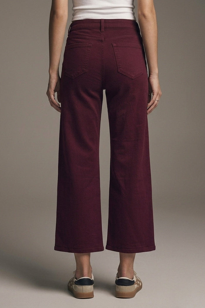 Maroon Denim Pants