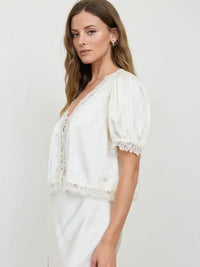 Annalise Satin Top (cream)