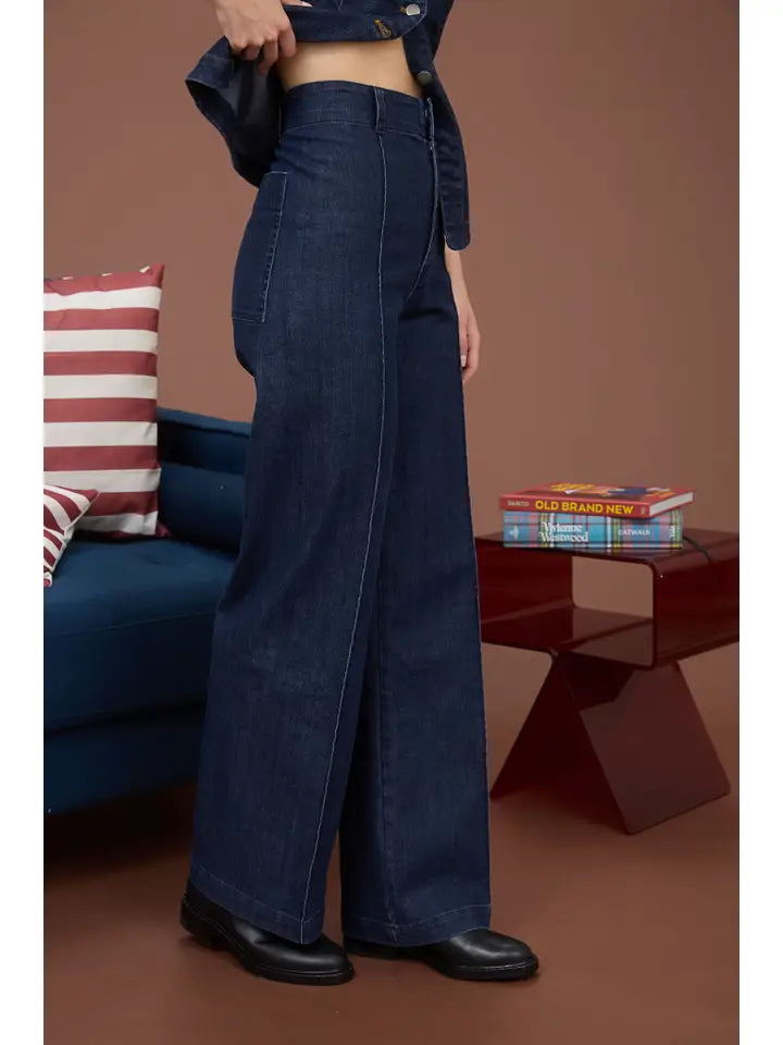 Indigo Seamed Trousers