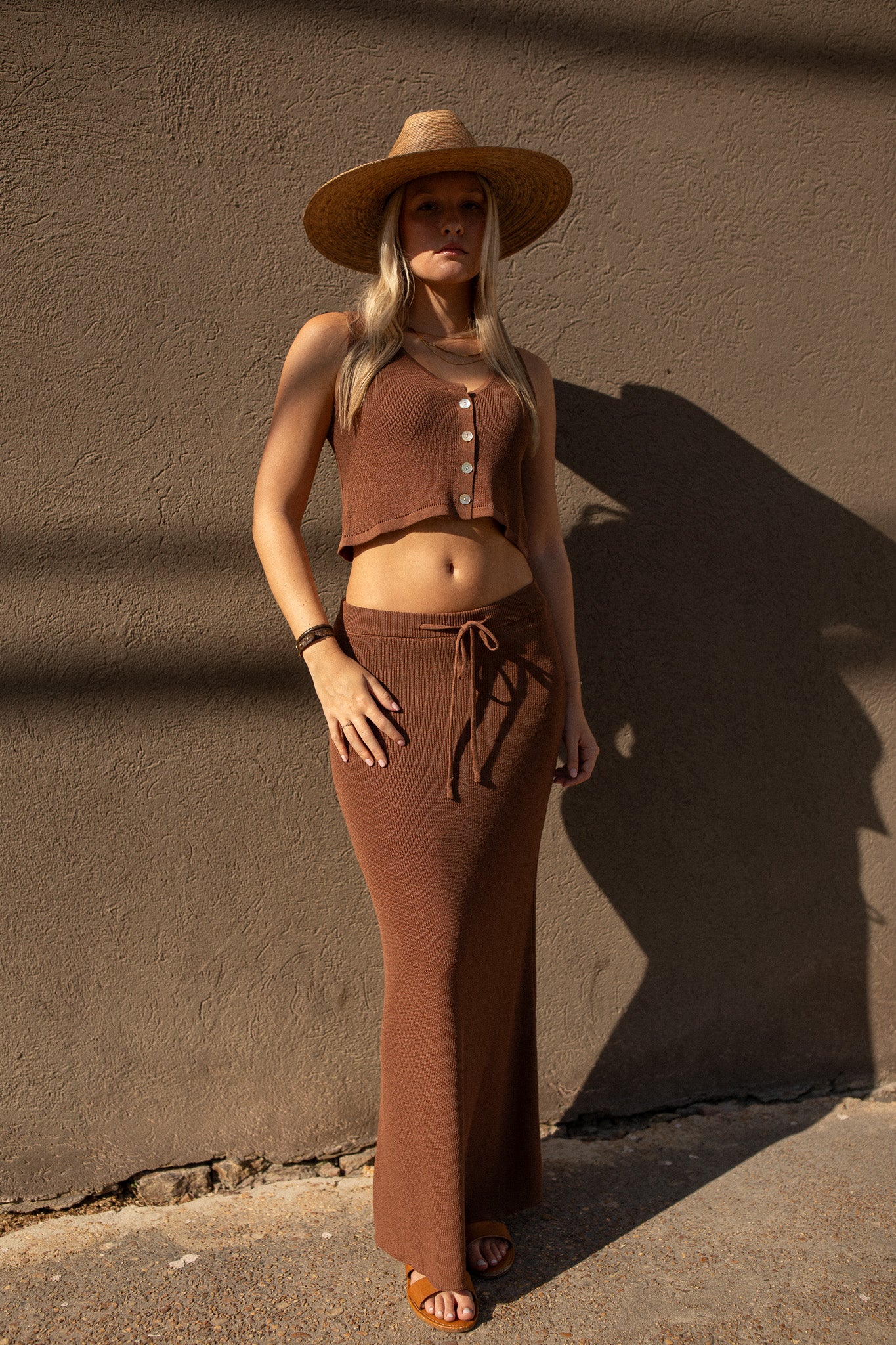 The Bristol Knit Maxi Skirt (cocoa)