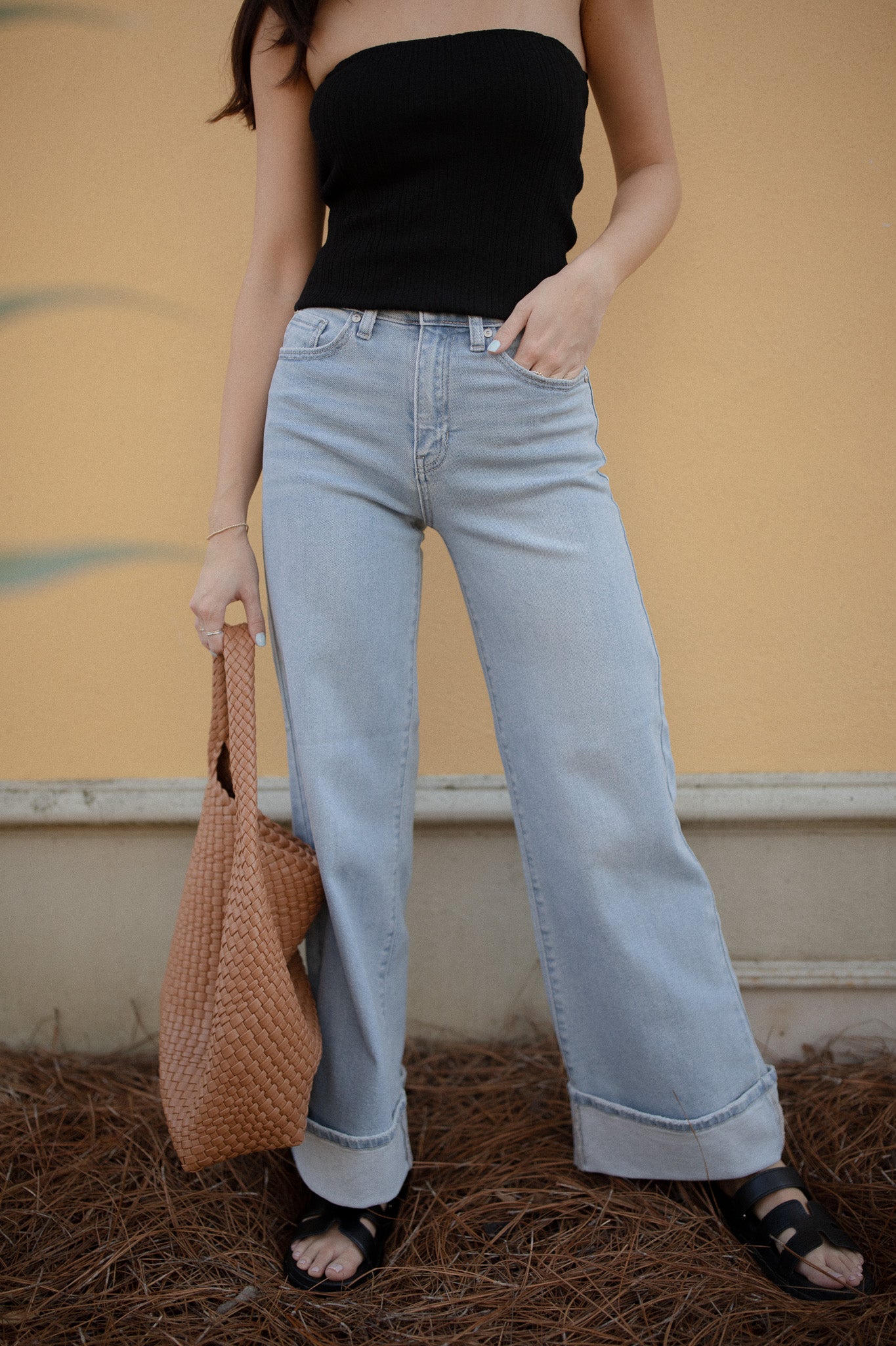 The Cuffed Palazzo Jeans