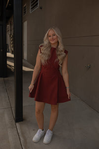 Stella Dress (burgundy)